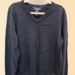 Lands End navy v-neck sweater - Kids M (10-12)